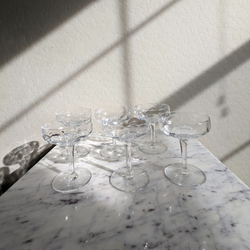 Set of 6 Champagne Saucers - Picture 9 of 9